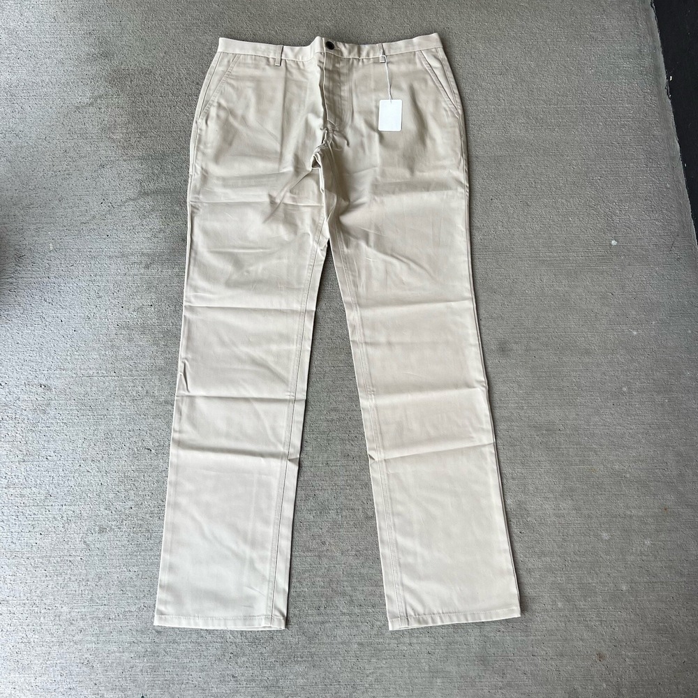 NWT Jomers Men's Twill Chino Pants Beech Stone Khaki Size‎ 36